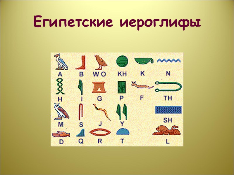 Египетские иероглифы